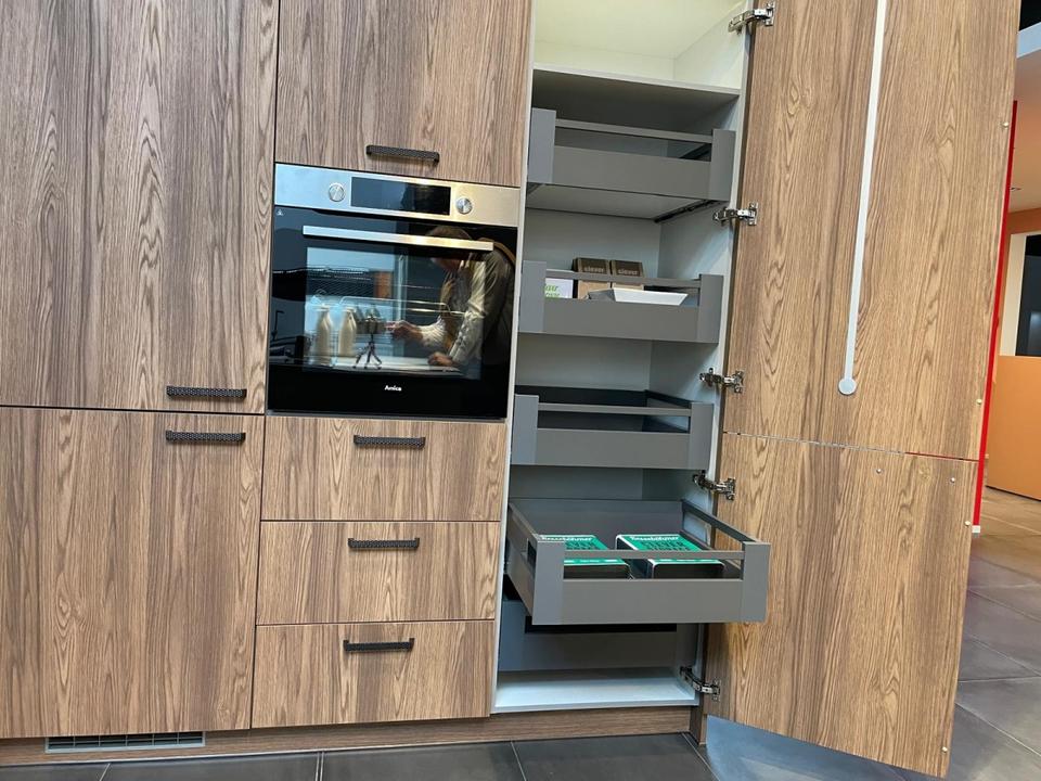 ❌L-Form Küche❌Eiche & Graphit❌ Echtlack Hochglanz❌ große Farbwahl - Bild 5