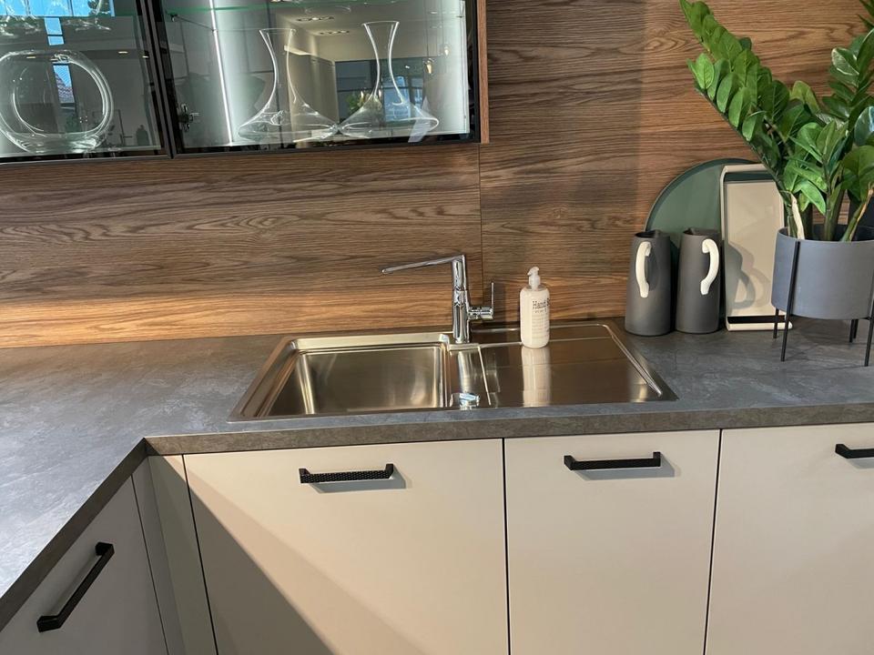 ❌L-Form Küche❌Eiche & Graphit❌ Echtlack Hochglanz❌ große Farbwahl - Bild 10