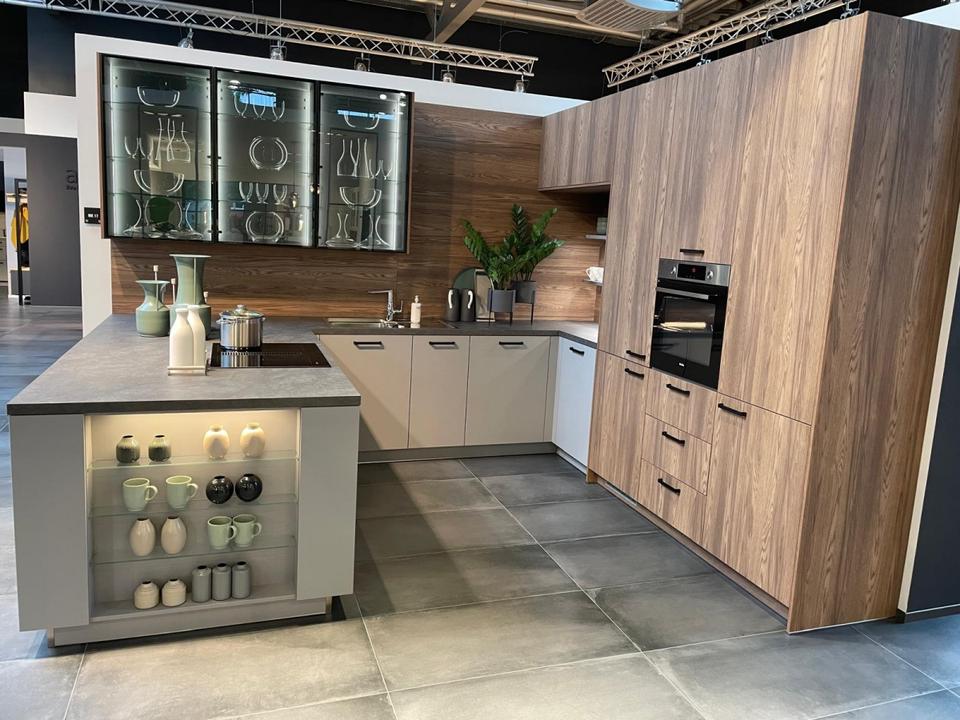 ❌L-Form Küche❌Eiche & Graphit❌ Echtlack Hochglanz❌ große Farbwahl - Bild 13