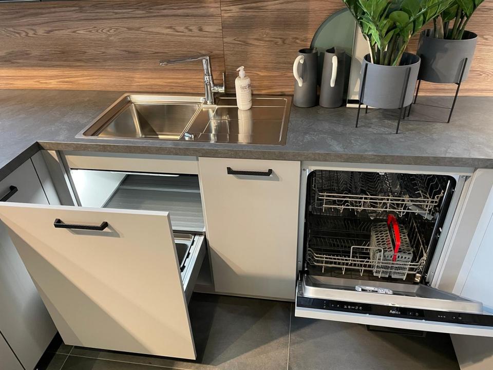 ❌L-Form Küche❌Eiche & Graphit❌ Echtlack Hochglanz❌ große Farbwahl - Bild 6