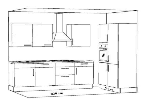 ❌Einbauküche HOCHWERTIG Küchenzeile❌ Eiche-Kastell Küche planbar❌ 370 cm ✨ - Bild 2