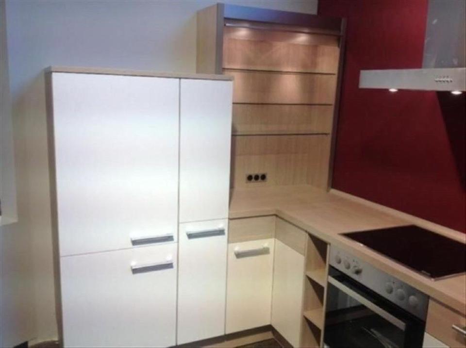 L-Form Küche ❌weiß mit Akazie ❌Einbauküche NEU 44 - Bild 2