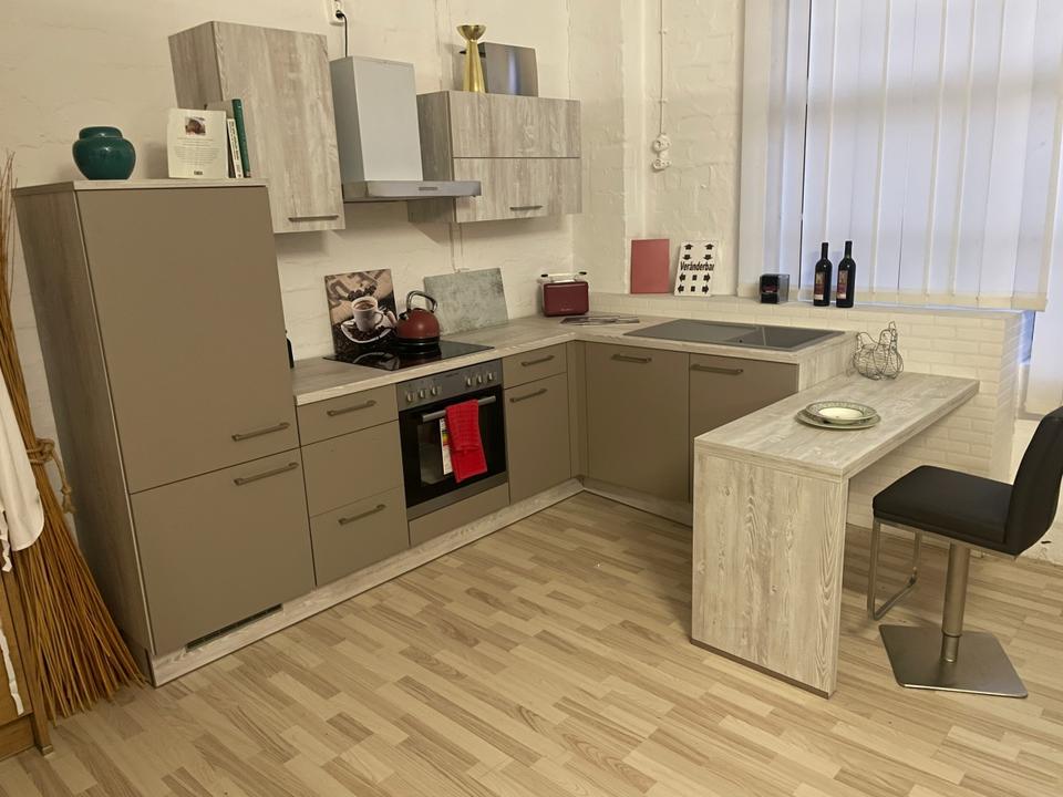 NEUE Einbauküche L-Form Küche in modern grau  275x185 individuell