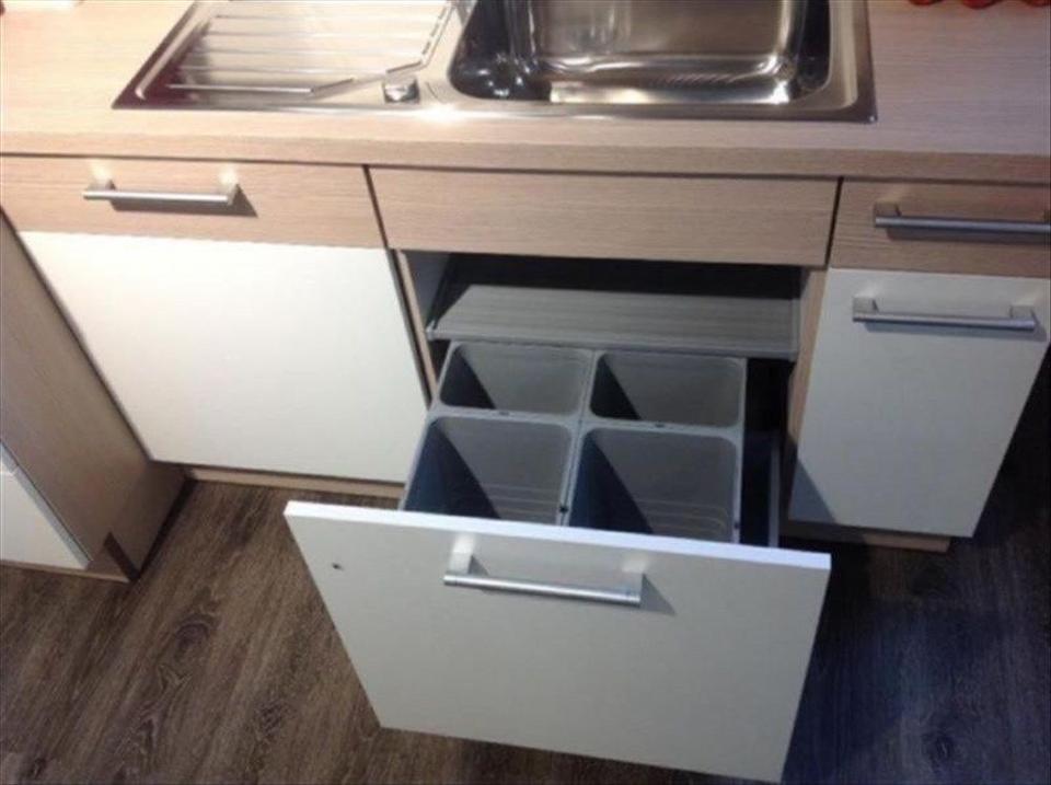 L-Form Küche ❌weiß mit Akazie ❌Einbauküche NEU 44 - Bild 15