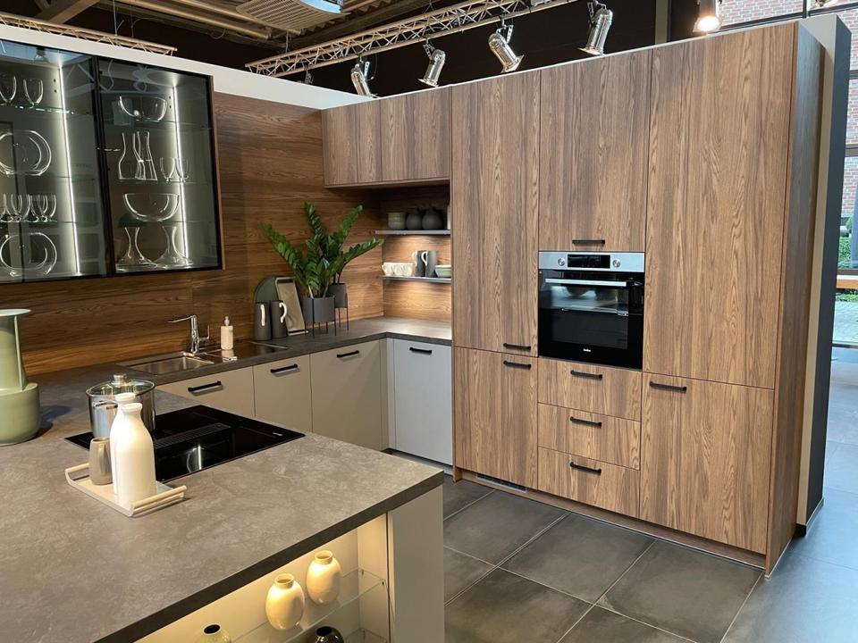 ❌L-Form Küche❌Eiche & Graphit❌ Echtlack Hochglanz❌ freie Farbwahl
