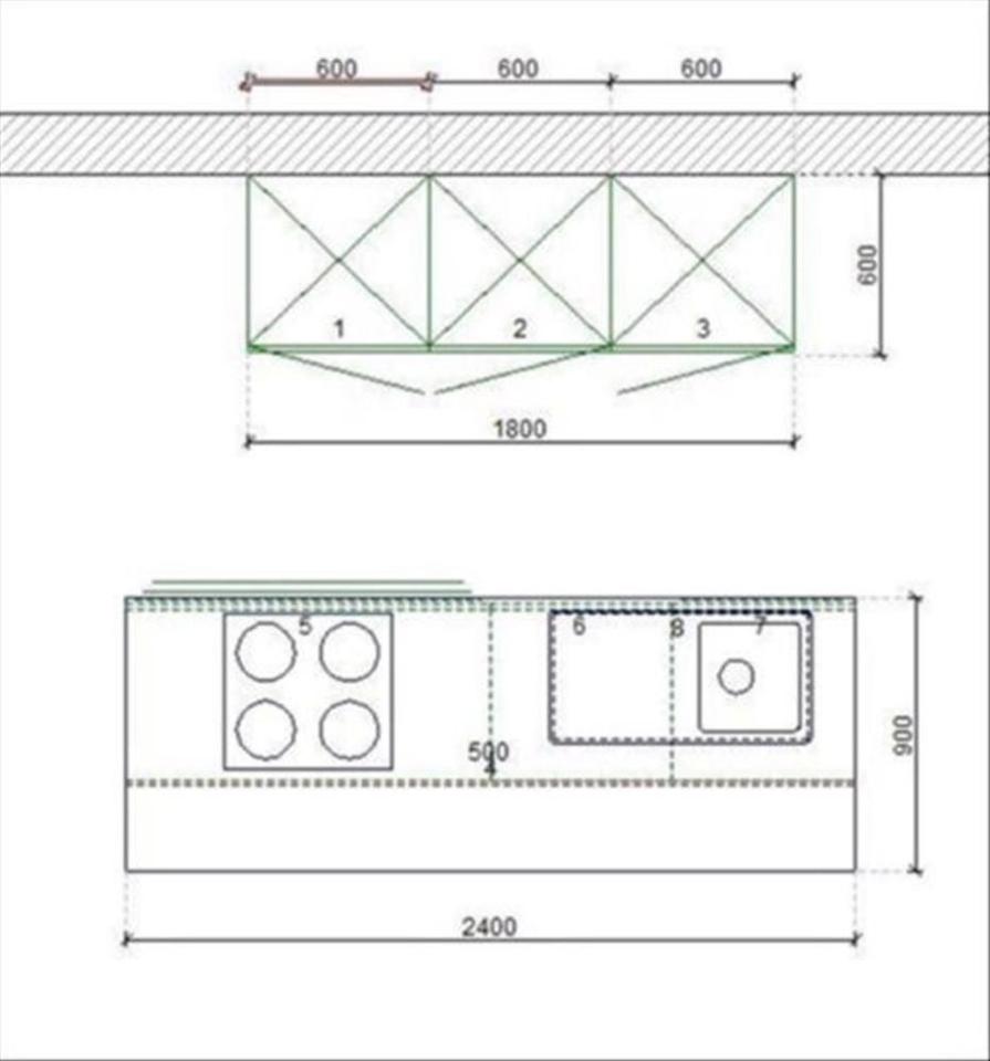 ❌InselKüche❌ Einbauküche Insel 240cm plus 180cm Hochschränke❌NEU - Bild 2