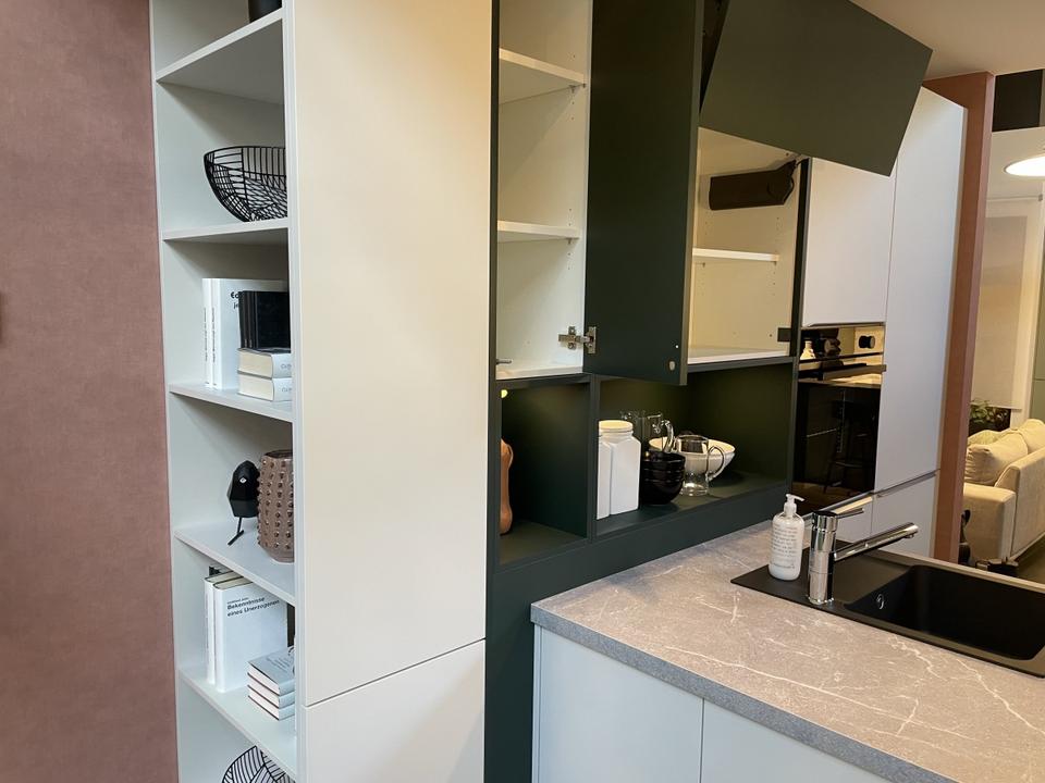❌ Moderne Küche mit Insel ❌ Grün & Bordeaux ❌420cm❌ - Bild 5
